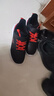 361°儿童运动鞋男童跑鞋秋冬密网轻便魔术贴女童皮革加绒保暖运动鞋 【皮革】碳黑/能量红色 41 实拍图