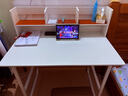 悦美妙电脑桌台式学生简易书桌书柜书架一体写字桌子家用办公学习桌 【单桌款】暖白色120*60cm 实拍图