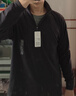 优衣库男装柔滑弹力摇粒绒半拉链套头衫/长袖25秋冬新款481184 09 黑色 L /175/100A 实拍图