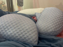 多米贝贝（Tomibaby）孕妇枕头护腰侧睡枕托腹睡觉侧卧枕睡垫抱枕u型腰枕豆豆蓝 实拍图
