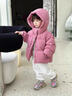 G.duck小黄鸭女童羽绒服冬季新款洋气宝宝冬装儿童加厚冬款短款棉服外套 粉红色 120 码建议身高110-120cm 实拍图
