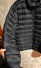 网易严选90鸭绒轻薄羽绒服保暖0压感排骨羽绒内胆防泼水蓄热抗菌外套 A款25新品90鲜绒无领-水墨黑 XL 实拍图