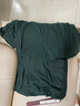 立蒙（LIMENG）男女装素色180g全棉短袖t恤圆领宽松体恤打底衫 墨绿 XL 实拍图
