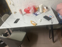 全品屋岩板餐桌家用4-6人小户型桌椅组合长方形现代简约吧台吃饭大桌子 【12MM厚】哑光雪山白 送货入户 120cm 【宽70CM】一桌四椅 实拍图