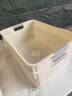 名创优品同款 杂物收纳筐塑料桌面收纳盒厨房橱柜零食玩具整理筐 奶油色高款特大号 实拍图
