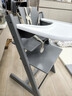 Nuskin餐椅儿童成长椅宝宝吃饭座椅学习椅婴儿进口榉木椅子六件套 风暴灰餐椅+灰色围栏+白餐盘+坐垫+安全带+防倒件 实拍图