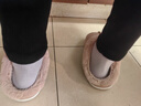 大嘴猴（paul frank）棉拖鞋女舒适家居情侣毛绒棉拖秋冬保暖棉鞋 女款紫色250 PF75156 实拍图