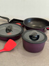 特福（Tefal）锅具套装不粘锅百变锅铸铝红心家用可拆卸煎炒锅有钛不粘锅六件套薰衣草紫     实拍图