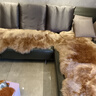 鲁惠家纺澳洲羊毛沙发垫子皮毛一体欧式座椅垫子秋冬整张地毯坐垫飘窗垫 豆沙色 至尊1.5P 70*150 实拍图