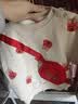 嘟嘟家宝宝拜年服男童红色喜庆卫衣加绒冬款儿童周岁礼服女童汉服 米白底满印 90 实拍图