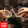 玻璃红酒杯欧式捷克矮脚红酒杯创意威士忌酒杯葡萄酒杯 浮雕香槟杯2个 实拍图