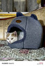 贝初众猫窝冬季保暖封闭式可拆洗猫屋四季通用宠物窝猫床大中小型犬狗窝 可爱猫头窝【建议6斤内】M码 亲肤舒适/造型可爱 实拍图