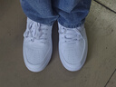 特步情侣男女板鞋小白鞋空军一号冬季革面保暖运动板鞋休闲鞋 实拍图
