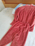 芬腾睡衣女秋冬新款加厚暖绒保暖本命年红品V领开衫长袖家居服套装 实拍图