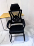 舒客艺家电脑椅办公椅职员网椅会议椅家用靠背休闲椅子弓形学生宿舍学习椅 WE黑色弓形-可后躺【海绵款】 实拍图