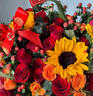冉子花坊鲜花速递同城配送向日葵混搭抱抱桶玫瑰送女友爱人生日礼物真鲜花 热情似火 实拍图