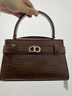 CHARLES&KEITH鳄鱼纹凯莉包手提包CK2-50270880-1 巧克力鳄鱼纹色 实拍图