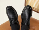 意尔康皮鞋男软底舒适商务休闲鞋春秋圆头系带新款 53429W 黑色 42 实拍图