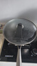 炊大皇 炒锅 304不锈钢炒菜锅煎锅 平底不粘炒锅32cm 可立可视盖不挑灶 实拍图