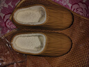 家居秋冬棉拖鞋高级感褶皱棉鞋女室内保暖加绒居家用皮拖冬天情侣 奶茶色 40-41 偏小一码 实拍图