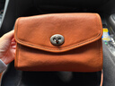 裘真信封包女链条斜挎单肩包休闲复古小包植鞣头层牛皮包包 焦糖色-中号 实拍图