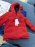 保姆鹅 儿童羽绒服宝宝双面羽绒服加厚小童短款耐污羽绒外套[NM2272] 中国红 130 实拍图
