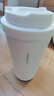 乐扣乐扣（LOCK&LOCK）元气保温杯不锈钢一键式弹跳盖咖啡杯车载商务杯子【年会福利】 白色 400ml 实拍图