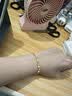 周大福甜蜜心形金珠黄金手链女17.5cm约5.1g EOF63生日礼物 实拍图
