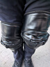 博沃尼克护膝摩托车护膝冬季防寒加厚护膝电瓶车护具护腿护膝短款黑色 实拍图