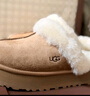 UGG秋季女士经典舒适厚底毛拖包头休闲懒人毛毛鞋勃肯鞋 1122550 CHE|栗色 38 实拍图