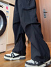Homlean美式机能伞兵工装裤男春夏宽松直筒户外休闲登山裤ONE1黑色2XL 实拍图