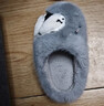 猪爸爸儿童棉拖秋冬男童居室内保暖防滑女童中大童卡通软底棉拖鞋灰20 实拍图