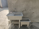 石英石洗衣池一体台盆阳台户外洗手池家用庭院室外洗菜盆农村水槽 灰色拖把池长60宽40高40CM 实拍图