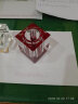 贝鲁斯 水晶玻璃牙签盒创意透明彩色牙签筒透明牙签盒带盖 酒红（牙签盒） 实拍图