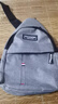 新款牛津布包潮流商务胸包男女单肩包帆布休闲背包防刮耐磨斜挎包 深灰色【简约时尚】 实拍图