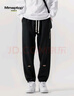 MMOPTOP潮牌休闲裤子男春夏季日系复古宽松运动束脚卫长裤HK23928黑色L 实拍图