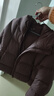 坦博尔泡芙连帽羽绒服女短款韩版面包服小个子秋冬外套TBF530360D 冷玫紫 M (165)（建议体重120斤-130斤） 实拍图