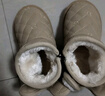 婧麒（JOYNCLEON）儿童棉靴冬季新款雪地靴一脚蹬加绒保暖冬鞋软底女童中帮短靴 奶茶色 内长14.5cm 实拍图