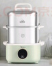 美的（Midea）锁嫩舱mini电蒸锅 多功能家用电锅蒸包子锅电热锅煮蛋器蒸炖锅0涂层不锈钢双层蒸笼ZGC2818X99 实拍图