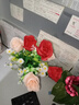 三沐简舍仿真花假花餐桌卧室客厅装饰品摆设花酒柜创意摆件工艺品塑料花 桃香玫酒红色 实拍图