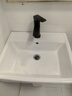柯鲸 洗手盆方形立柱盆卫生间陶瓷洗手池台盆阳台洗脸盆面盆洗组合 C款立柱盆+下水配件+冷热龙头 实拍图