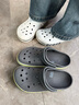 卡骆驰（CROCS）洞洞鞋贝雅卡骆班轻便耐磨一脚蹬休闲鞋|205089 石板灰/青柠绿-0GX 43 (270mm) 实拍图
