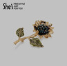She's茜子梵高向日葵复古仿水晶高档高档胸针轻奢胸花生日礼物送女友 实拍图