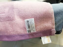 金号毛巾 纯棉加厚强吸水面巾A类洗脸巾 2条装 紫/灰 72*35cm 115g/条 实拍图