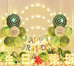 多美忆生日场景布置气球生日装饰成人儿童男孩女孩周岁快乐桌飘绿色 实拍图