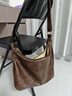 参拾忆复古女包斜挎包大容量2025七夕韩版托特包简约百搭小众美拉单肩包 复古斜跨包包【咖色】 实拍图