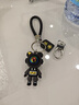 高档太空人钥匙链情侣卡通可爱高级汽车钥匙扣男生钥匙圈精致礼品 【黑】太空人+编织绳+平安牌 实拍图