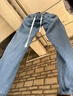 顶峰保罗（Dingfengbaoluo）牛仔裤男春秋美式宽松直筒百搭潮牌男士休闲长裤子F889深蓝XL 实拍图