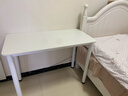 甄严选电脑桌台式家用简约办公书桌女生卧室学习写字桌小户型化妆桌子 暖白色100*50【升级加固框架】 实拍图