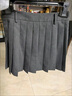 红袖学院风半身裙2025秋季新款女装MIU系A字显瘦减龄气质手工百褶短裙 烟灰056 L 实拍图